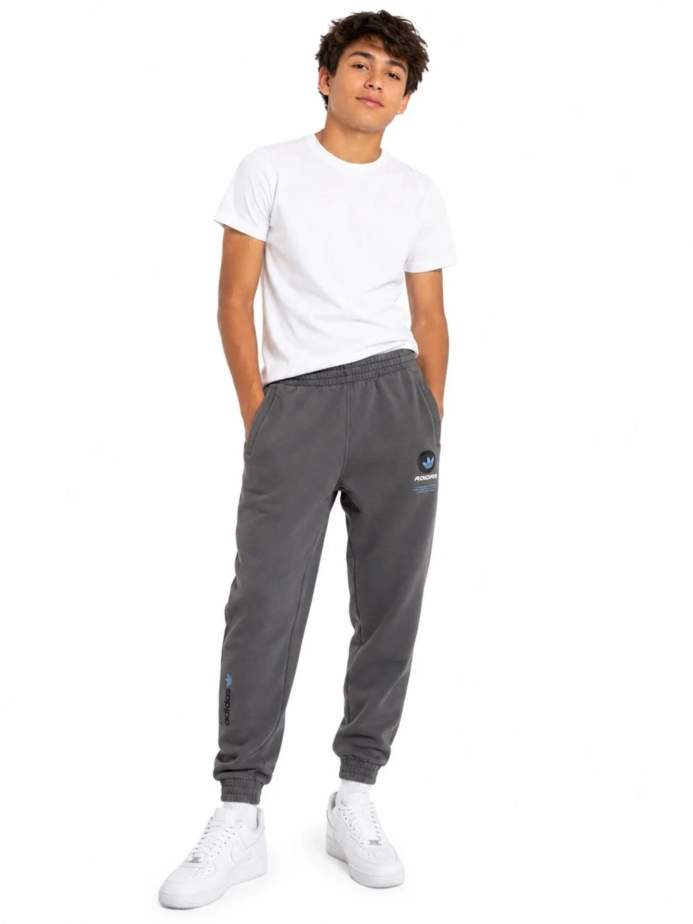 Adidas Men’s Gray Logo Jogger Pants Small